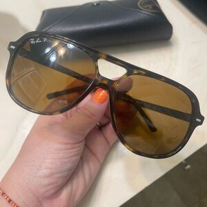 Ray-Ban Tortoise Frame Sunglasses with Amber Lenses